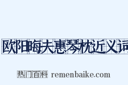 欧阳晦夫惠琴枕近义词是什么意思的图片